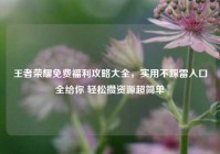 王者荣耀免费福利攻略大全，实用不踩雷入口全给你 轻松攒资源超简单