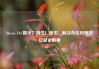 Steam VAC提示？别慌！原因、解决办法和预防攻略全解析