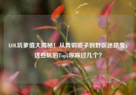 LOL坑爹值大揭秘！从青铜喷子到野区迷路鬼，这些坑的Top5你踩过几个？