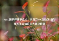 PUBG国家杯赛事盘点，从官方PNC到地区对抗 那些不容错过的大赛及榜单