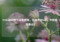 PUBG自动憋气设置教程，告别手动Shift，开枪稳如泰山！