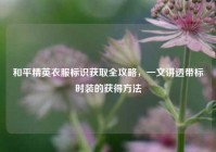 和平精英衣服标识获取全攻略，一文讲透带标时装的获得方法