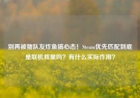 别再被猪队友炸鱼搞心态！Steam优先匹配到底是联机救星吗？有什么实际作用？