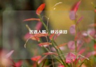 苦酒入喉，峡谷依旧