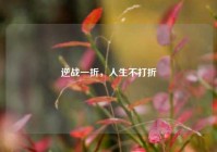 逆战一折，人生不打折
