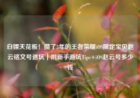 白嫖天花板！攒了3年的王者荣耀iOS限定宝贝赵云铭文号退坑｜附新手避坑Tips+iOS赵云号多少钱