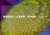 葡萄游戏厅×王者荣耀，碎片时间，一口一个