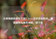从单细胞到星际文明？Steam文字进化游戏，敲键盘织专属史诗树，附下载