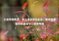 王者荣耀韩信，峡谷凌波微步走姿，藏着刺客核心灵魂细节｜附参考图