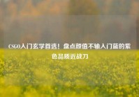 CSGO入门玄学首选！盘点颜值不输入门蓝的紫色品质近战刀