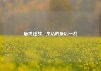 最终逆战，生活的最后一战