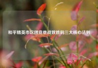 和平精英市区团竞巷战致胜的三大核心法则