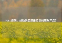 PUBG皮肤，战地伪装还是行走的理财产品？