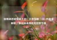 别甩锅惩戒慢搞不定！王者荣耀「CD+伤害全解析」教你精准捏抢龙控野节奏