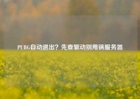 PUBG自动退出？先查驱动别甩锅服务器
