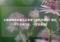 王者荣耀体验服怎么申请下载打开游玩？附打开后关闭方法，一文全搞定！