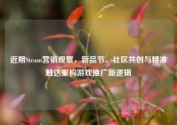 近期Steam营销观察，新品节、社区共创与精准触达重构游戏推广新逻辑