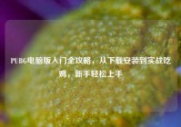 PUBG电脑版入门全攻略，从下载安装到实战吃鸡，新手轻松上手