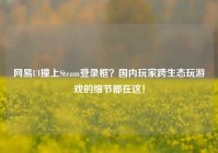 网易UI撞上Steam登录框？国内玩家跨生态玩游戏的细节都在这！
