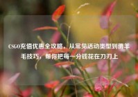 CSGO充值优惠全攻略，从常见活动类型到薅羊毛技巧，帮你把每一分钱花在刀刃上