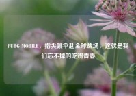 PUBG MOBILE，指尖跳伞赴全球战场，这就是我们忘不掉的吃鸡青春