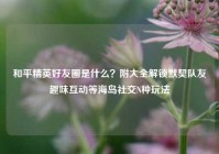 和平精英好友圈是什么？附大全解锁默契队友趣味互动等海岛社交N种玩法