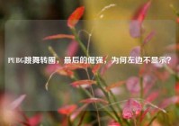 PUBG跳舞转圈，最后的倔强，为何左边不显示？