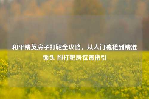 和平精英房子打靶全攻略，从入门稳枪到精准锁头 附打靶房位置指引