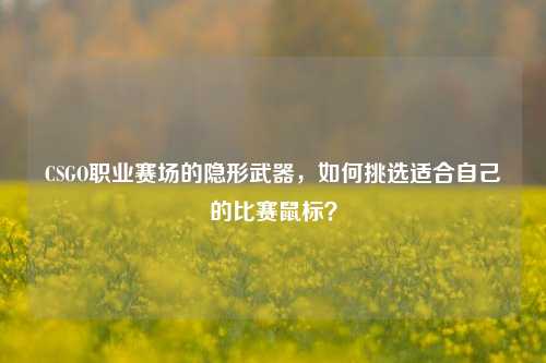 CSGO职业赛场的隐形武器，如何挑选适合自己的比赛鼠标？
