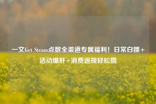 一文Get Steam点数全渠道专属福利!日常白嫖+活动爆肝+消费返现轻松攒