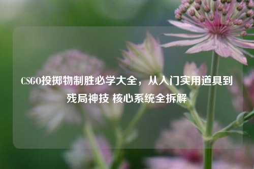 CSGO投掷物制胜必学大全,从入门实用道具到残局神技 核心系统全拆解