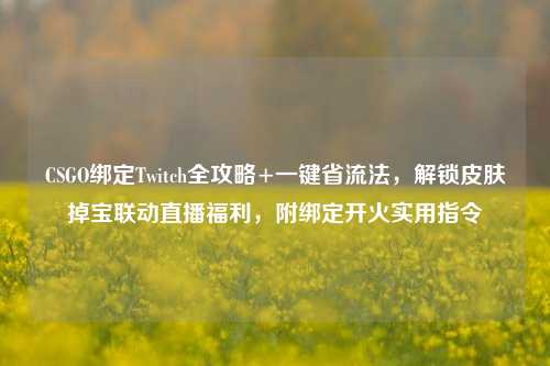 CSGO绑定Twitch全攻略+一键省流法，解锁皮肤掉宝联动直播福利，附绑定开火实用指令
