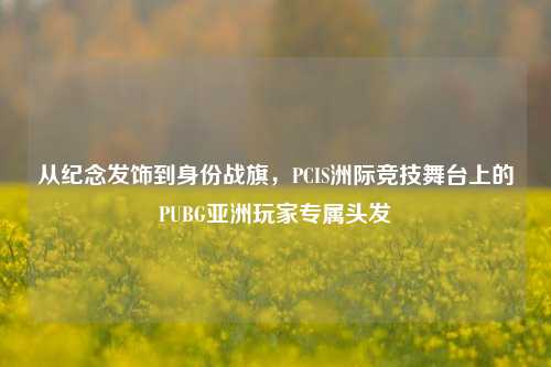 从纪念发饰到身份战旗,PCIS洲际竞技舞台上的PUBG亚洲玩家专属头发