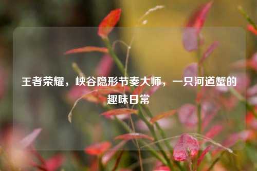 王者荣耀,峡谷隐形节奏大师,一只河道蟹的趣味日常
