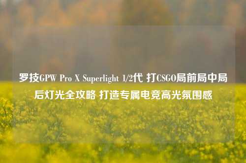 罗技GPW Pro X Superlight 1/2代 打CSGO局前局中局后灯光全攻略 打造专属电竞高光氛围感