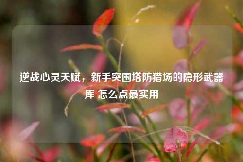 逆战心灵天赋,新手突围塔防猎场的隐形武器库 怎么点最实用