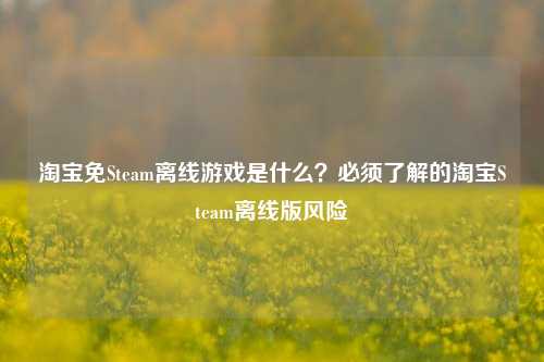 淘宝免Steam离线游戏是什么?必须了解的淘宝Steam离线版风险