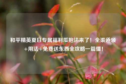 和平精英夏日专属福利瓜抱法来了!全渠道领+用法+免费送东西全攻略一篇懂!