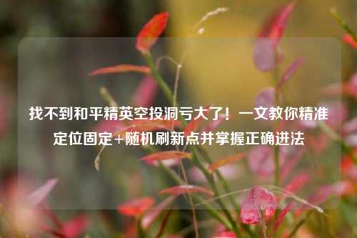 找不到和平精英空投洞亏大了!一文教你精准定位固定+随机刷新点并掌握正确进法