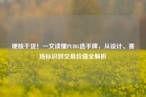 硬核干货!一文读懂PUBG选手牌,从设计、赛场标识到交易价值全解析