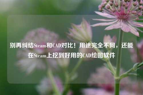 别再纠结Steam和CAD对比！用途完全不同，还能在Steam上挖到好用的CAD绘图软件