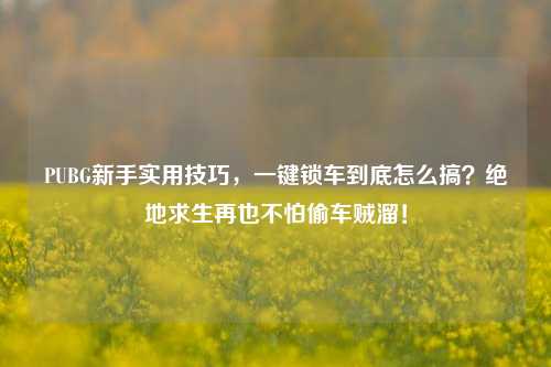 PUBG新手实用技巧，一键锁车到底怎么搞？绝地求生再也不怕偷车贼溜！