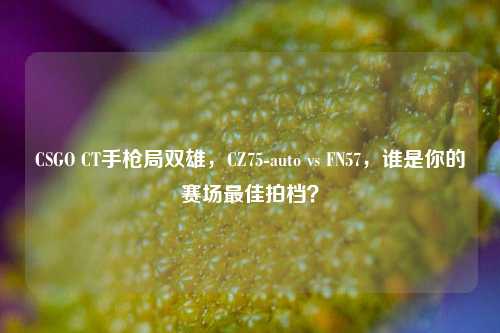 CSGO CT手枪局双雄,CZ75-auto vs FN57,谁是你的赛场最佳拍档?