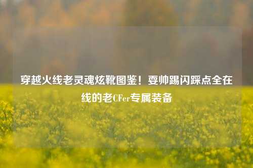 穿越火线老灵魂炫靴图鉴!耍帅踢闪踩点全在线的老CFer专属装备