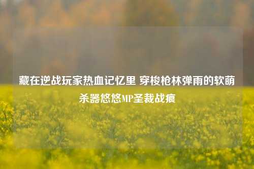 藏在逆战玩家热血记忆里 穿梭枪林弹雨的软萌杀器悠悠MP圣裁战痕