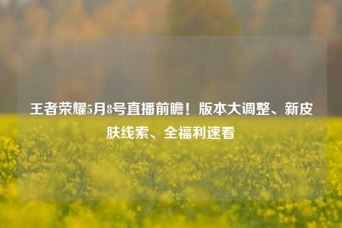 王者荣耀5月8号直播前瞻！版本大调整、新皮肤线索、全福利速看