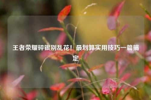 王者荣耀碎银别乱花!最划算实用技巧一篇搞定