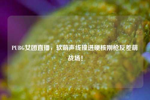 PUBG女团直播,软萌声线撞进硬核刚枪反差萌战场!