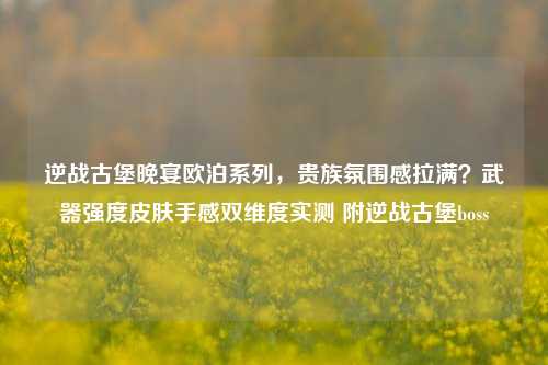 逆战古堡晚宴欧泊系列,贵族氛围感拉满?武器强度皮肤手感双维度实测 附逆战古堡boss