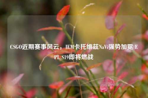 CSGO近期赛事风云,IEM卡托维兹NaVi强势加冕 EPL S19即将燃战